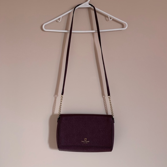 Crossbody handbag, burgundy - Picture 1 of 6